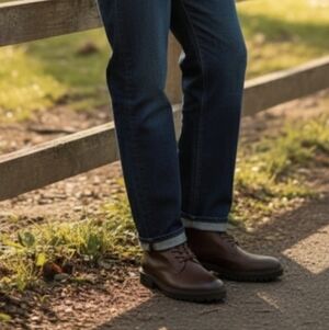 Section X pebbled leather ankle boot